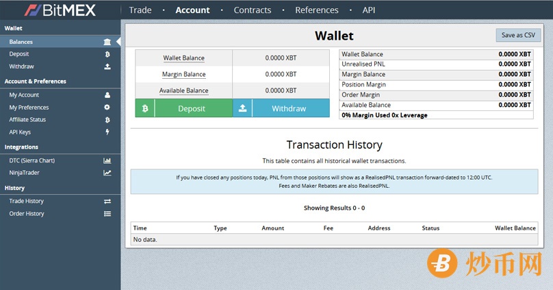 BitMex Deposits