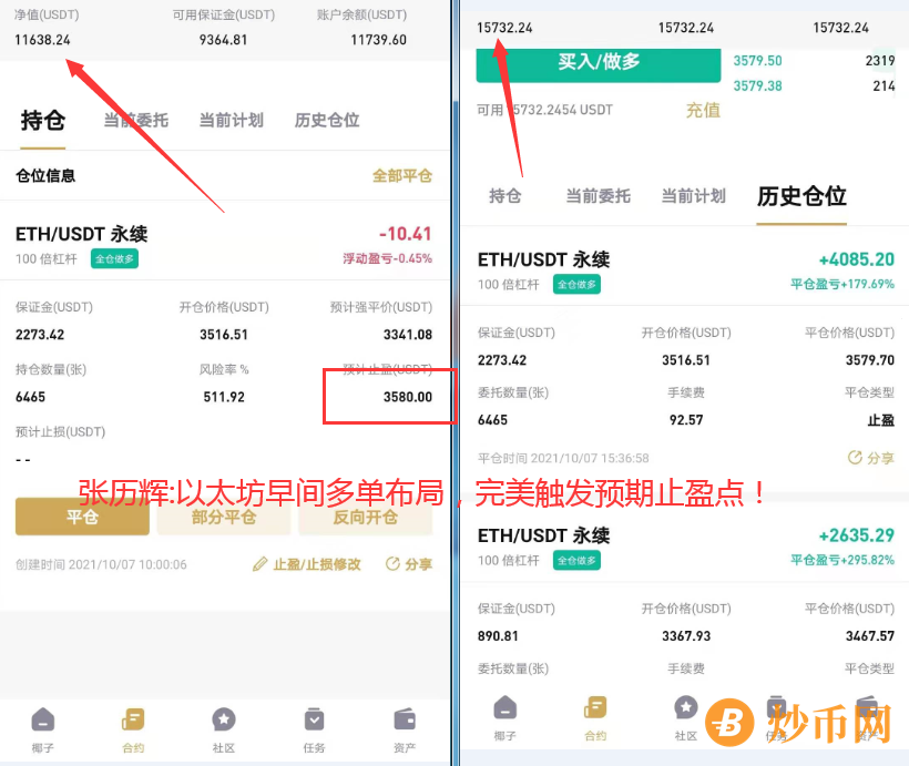 张历辉：10.8比特币（BTC）上方遇阻还是回调继续破前高？以太坊(ETH)今日行情分析及操作参考