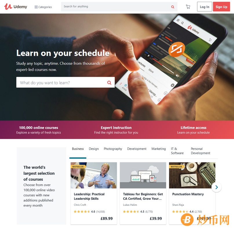 Udemy Homepage