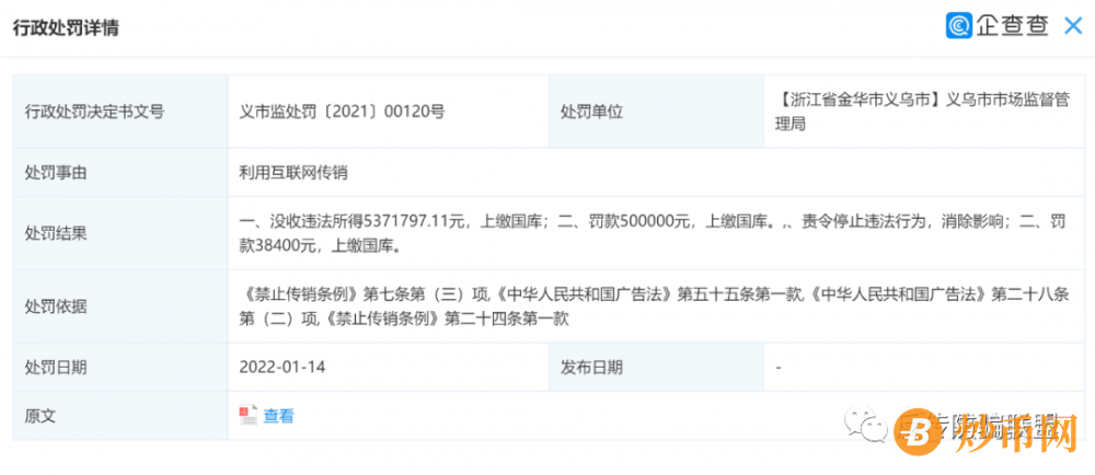 “宏勋国际”因涉嫌传销被罚没580多万元，牵涉浙江微一案公司？插图