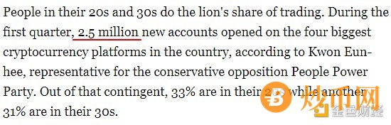 韩国虚拟货币交易市场现状：20-30岁为主力炒币人群