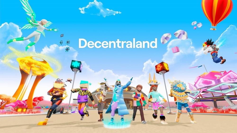 图为使用代币MANA active usera的Decentraland Metaverse