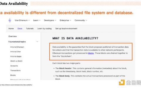 数据可用层DA赛道观察：模块化区块链正加速到来