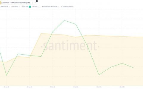 尽管鲸鱼投资了 8000 万美元，但 Ripple (XRP) 价格缺乏动力